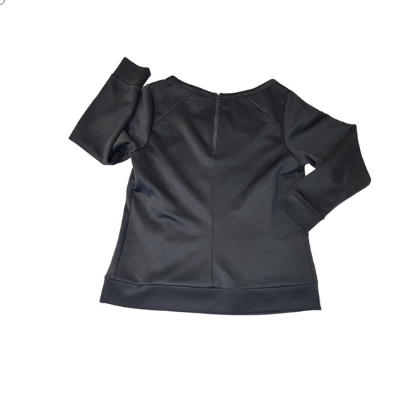 Torrid Size 2 2X Splatter Scuba Pullover Sweatshirt Long Sleeves Black - Picture 4 of 6